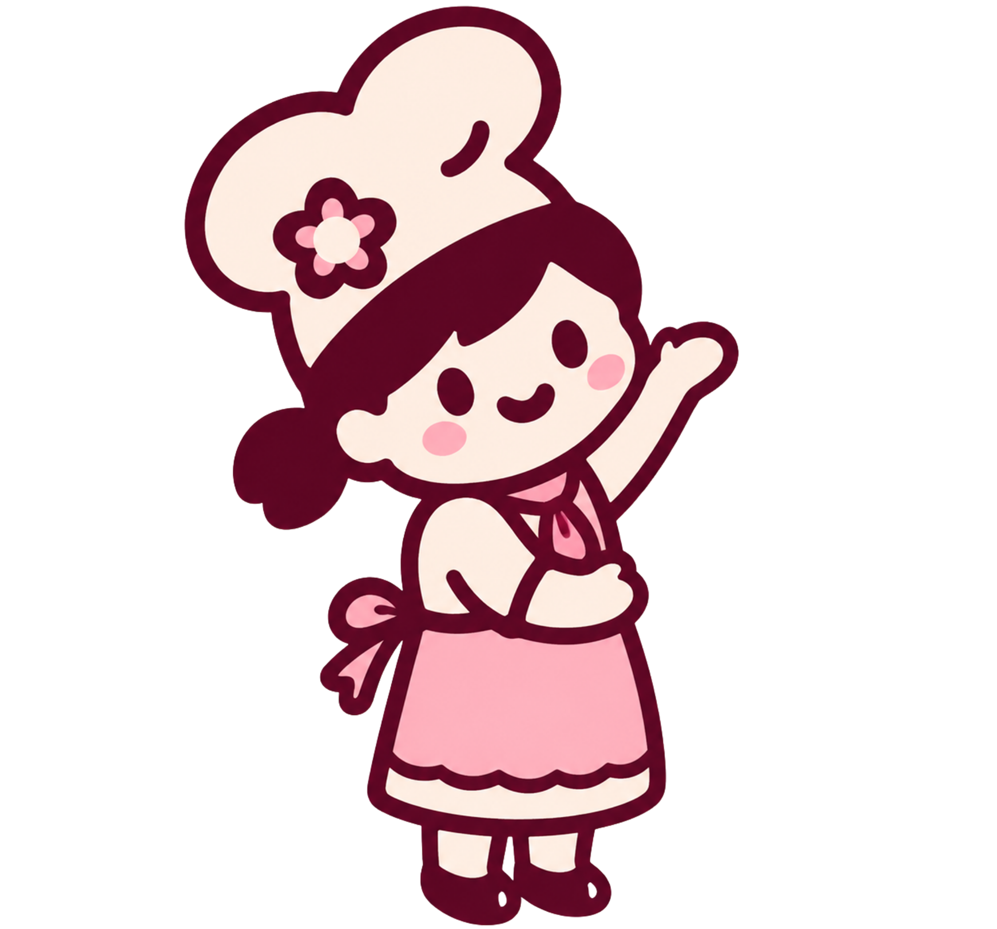 Bungees baker character wearing a flower