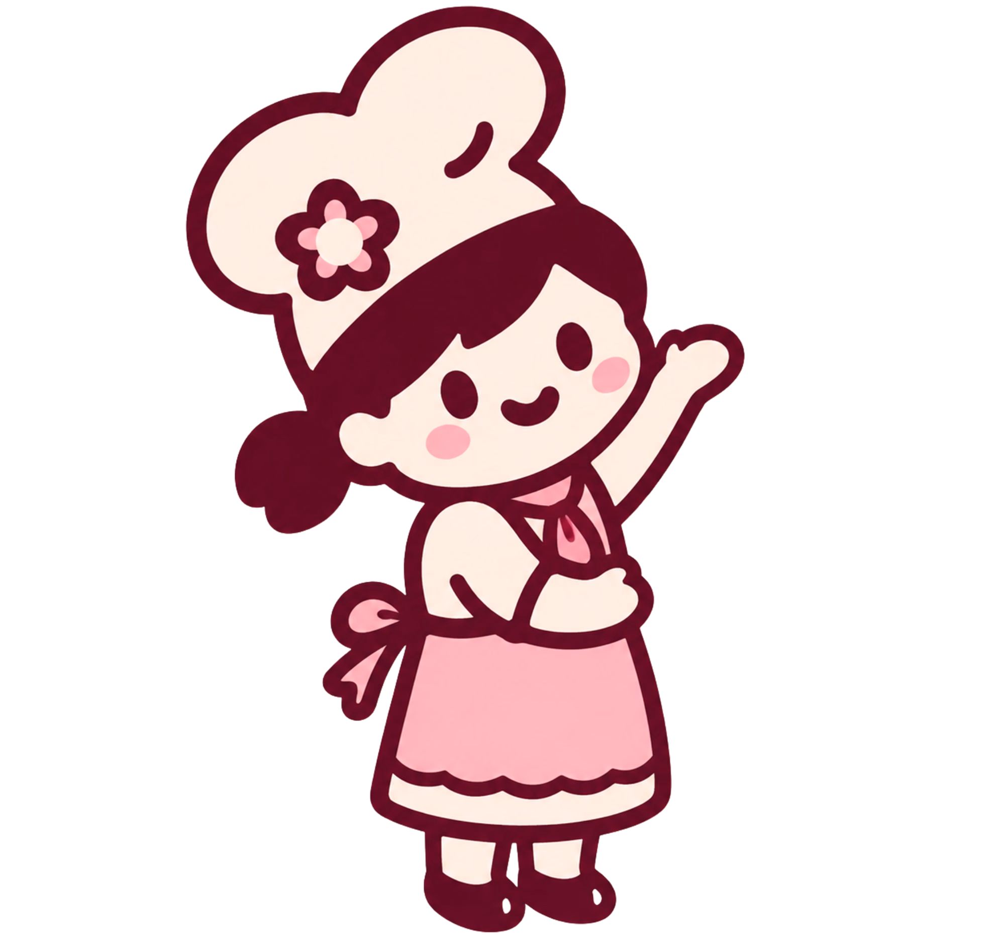 Bungees baker character wearing a flower