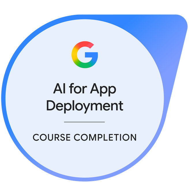 Google AI for App Deployment certificate