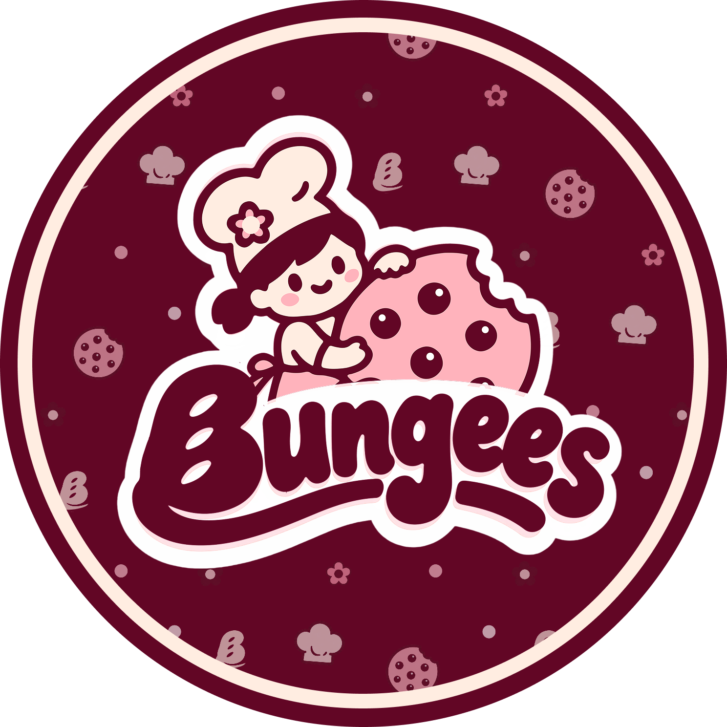 Bungees Bakery circular sticker design